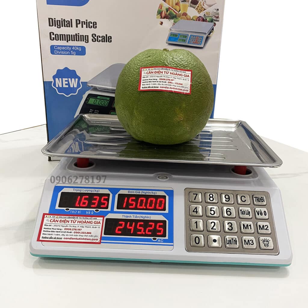 Cân điện tử 30kg - phím tiếng việt bọc thép