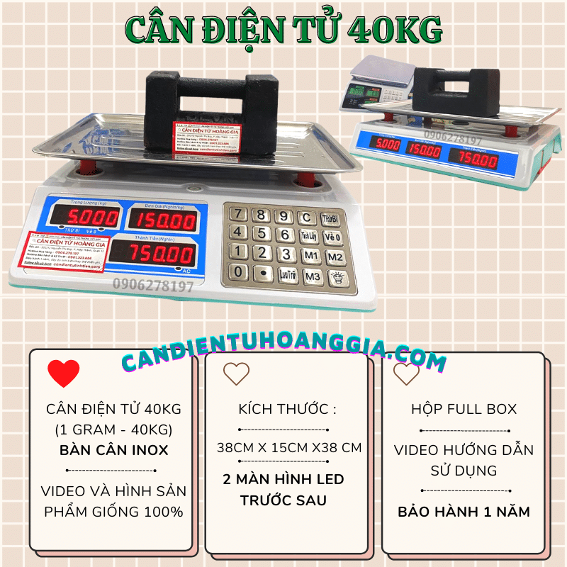 Hướng Dẫn Chi Tiết Cách Hiệu Chuẩn, Hiệu Chỉnh Cân Điện Tử 40kg K109 Chuyên Cân Khô - Cân điện tử Hoàng Gia | Uy tín 10+ năm, Uy Tín, Giá Tốt Cân điện tử 40kg