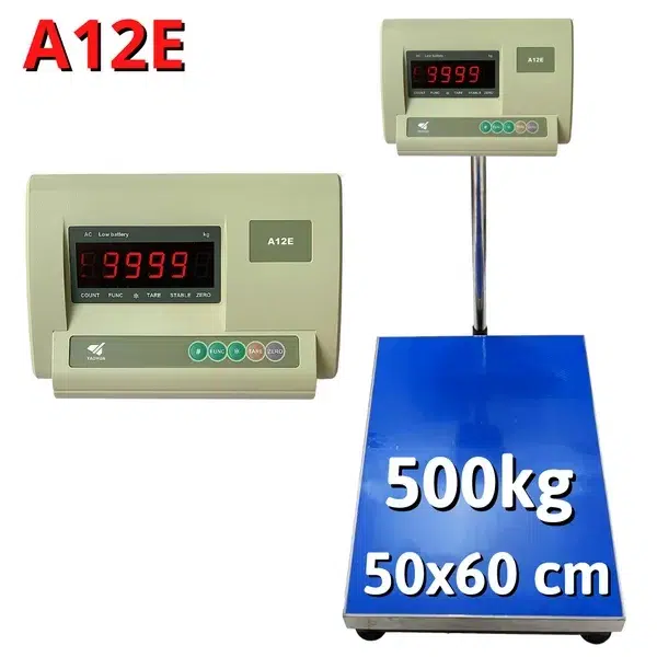 Cân Bàn Điện Tử 500kg 50x60 cm A12E Yaohua - Cân Bàn Điện Tử Cân Hàng - Cân điện tử Hoàng Gia | Uy tín 10+ năm, Uy Tín, Giá Tốt Cân bàn điện tử 500kg A12E Yaohua chuyên cân vải 50x60cm