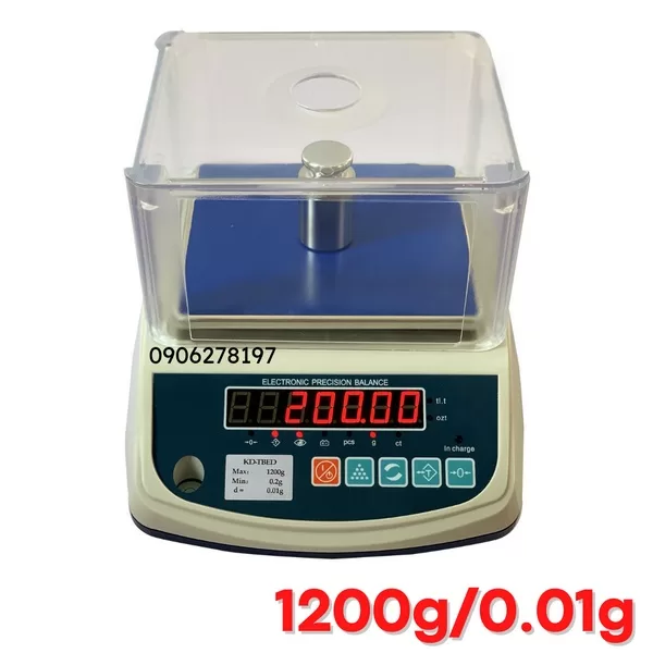 Cân Điện Tử 1.2kg KD-TBED (1200g /0.01g) Chuyên Cân Vàng, Cân Yến - Cân điện tử Hoàng Gia | Uy tín 10+ năm, Uy Tín, Giá Tốt Cân điện tử 1.2kg KD-TBED 1200g/0.01g chuyên cân vàng cân yến