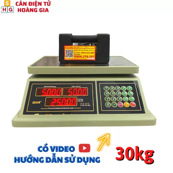 Cân điện tử 30kg QUA 832 Chống Nước