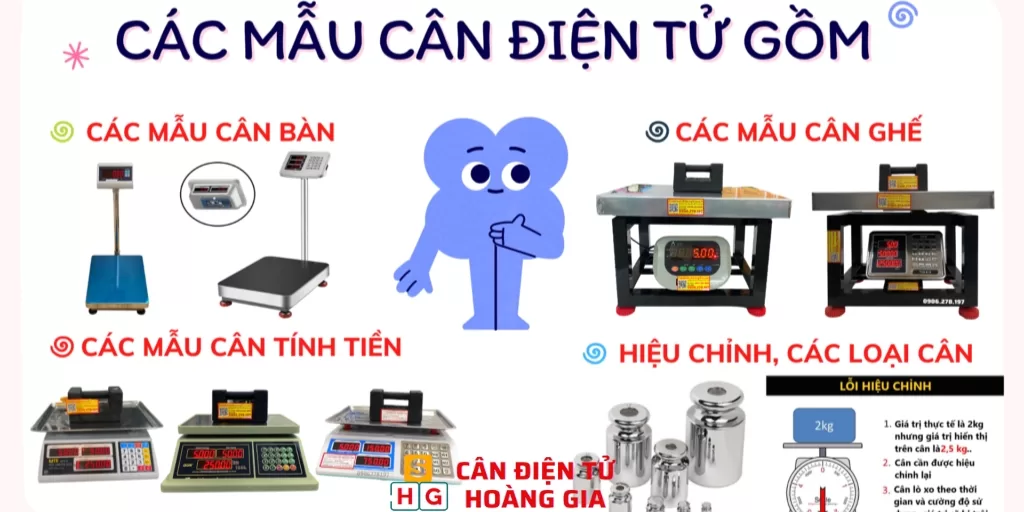các mẫu cân điện tử gồm