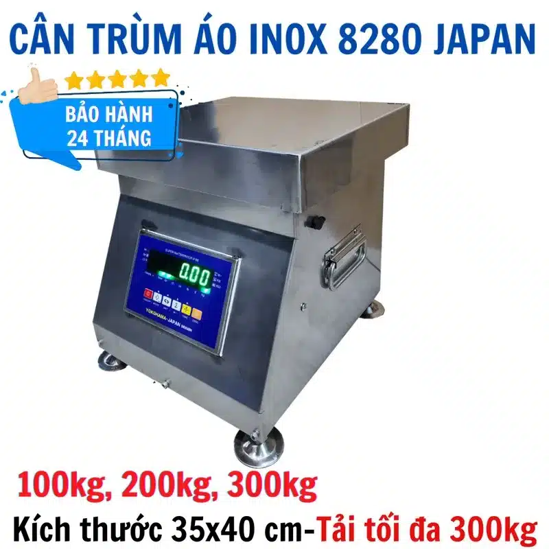 Cân Hộp ghế điện tử 300kg 8280 Japan - Khung INOX 304, Áo INOX 304 - Cân điện tử Hoàng Gia | Uy tín 10+ năm, Uy Tín, Giá Tốt Cân hộp ghế điện tử 300kg 8280 Japan khung áo inox 304