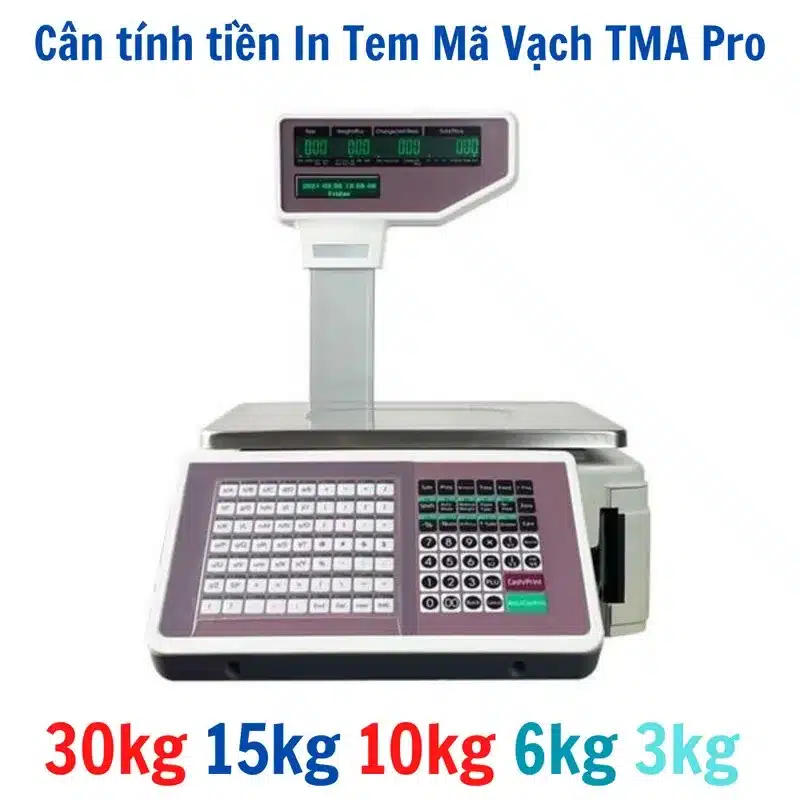 Cân điện tử in tem nhãn TMA, in bill, nhập nhiều tên sản phẩm 30kg 15kg 10kg 5kg - Cân điện tử Hoàng Gia | Uy tín 10+ năm, Uy Tín, Giá Tốt Cân điện tử in tem nhãn TMA in bill