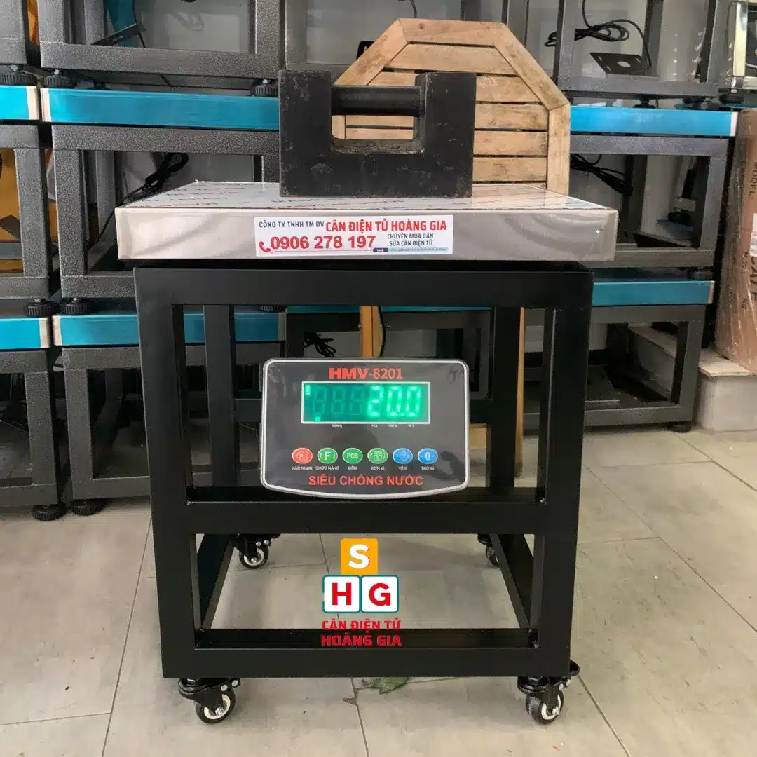 Cân Điện Tử Cân Mít 200kg Bước Nhảy 50g – Cân Ghế Vựa Mít Mặt Inox 304 - Cân điện tử Hoàng Gia | Uy tín 10+ năm, Uy Tín, Giá Tốt Đầu cân 8201 Japan pin trâu có đèn báo pin