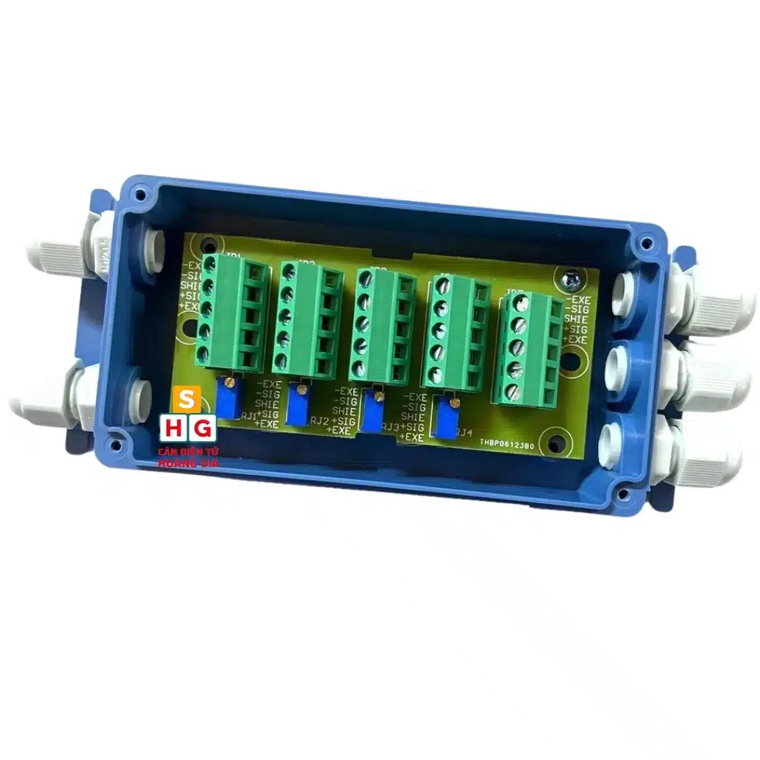 Hộp nối đầu cân điện tử Junction box - Mạch cộng loadcell điện tử 2 đến 4 cổng - Cân điện tử Hoàng Gia | Uy tín 10+ năm, Uy Tín, Giá Tốt hộp nối cân điện tử chống nước vỏ nhựa abs